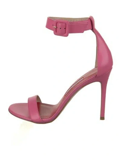 Pre-owned Carolina Herrera Leather Sandals In Pink