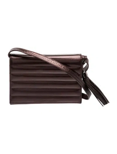 Pre-owned Carolina Herrera Leather Shoulder Bag In Brown