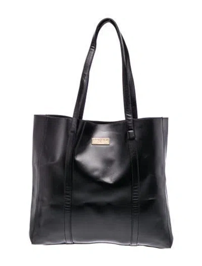 Pre-owned Carolina Herrera Leather Tote In Black
