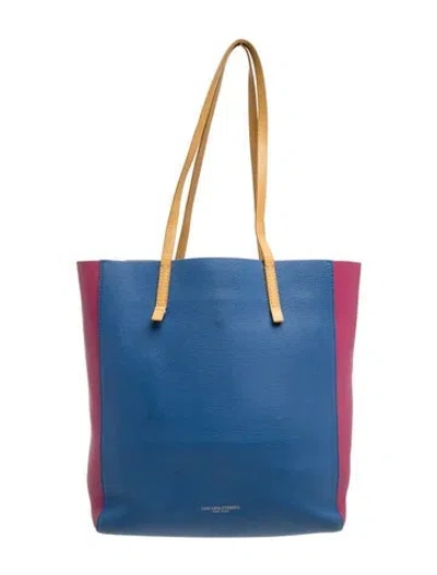 Pre-owned Carolina Herrera Leather Tote In Blue