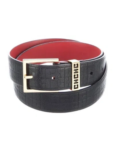 Pre-owned Carolina Herrera Leather Waist Belt In Black