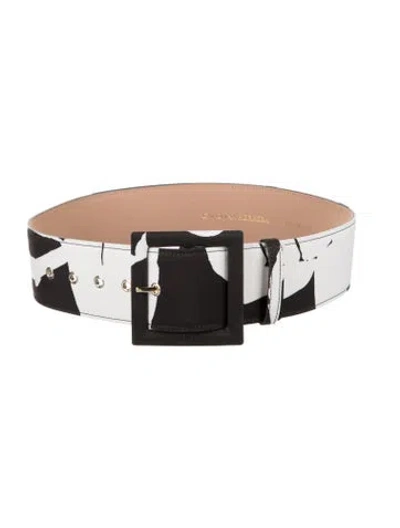 Pre-owned Carolina Herrera Leather Waist Belt W/ Tags In Black