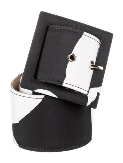 Pre-owned Carolina Herrera Leather Waist Belt W/ Tags In White