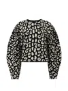 Carolina Herrera Leopard-patterned Sweater In 블랙
