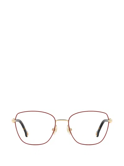 Carolina Herrera Logo-detail Glasses In Orange