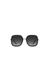 Carolina Herrera Logo-engraved Square-frame Sunglasses In Black
