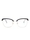 Carolina Herrera Logo-plaque Cat-eye Glasses In Blue