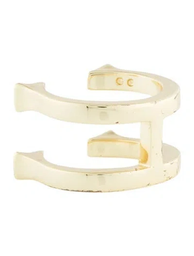 Pre-owned Carolina Herrera Logo Ring In Multi