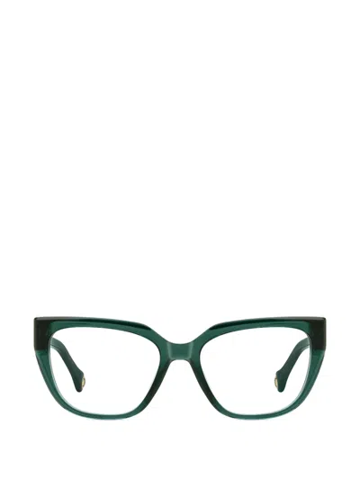 Carolina Herrera Logo-plaque Cat-eye Glasses In Green