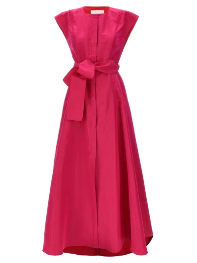 Carolina Herrera Long Bow Dress Dresses Fuchsia In Pink