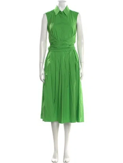 Pre-owned Carolina Herrera Long Dress In Green