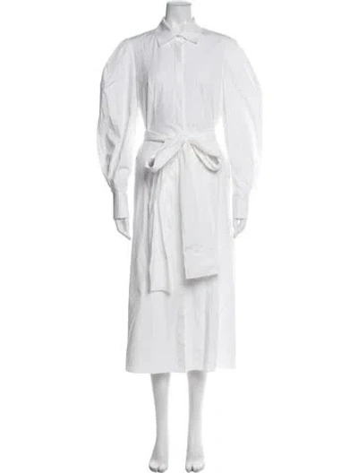 Pre-owned Carolina Herrera Long Dress In White