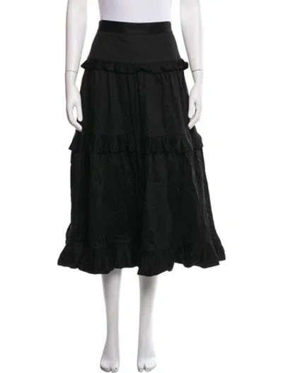 Pre-owned Carolina Herrera Long Skirt In Black