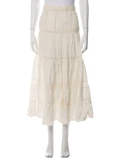 Pre-owned Carolina Herrera Long Skirt In Neutral