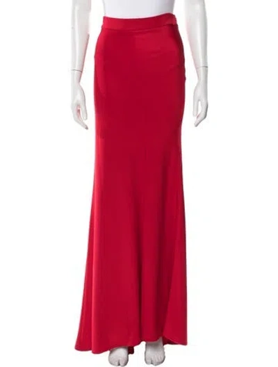 Pre-owned Carolina Herrera Long Skirt In Red