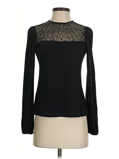 Pre-owned Carolina Herrera Long Sleeve Blouse In Black