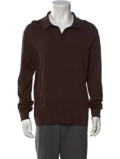 Pre-owned Carolina Herrera Long Sleeve In Brown