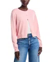 Carolina Herrera Silk-cotton Crewneck Cardigan In Pink