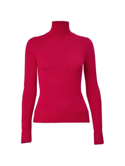Carolina Herrera Long-sleeve Turtleneck Sweater In Red