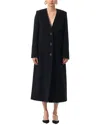Carolina Herrera Long Wool Overcoat In Black