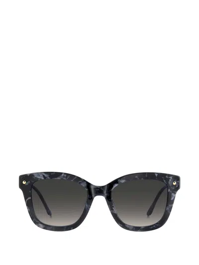 Carolina Herrera Marble-effect Pearl-embellished Sunglasses In Black