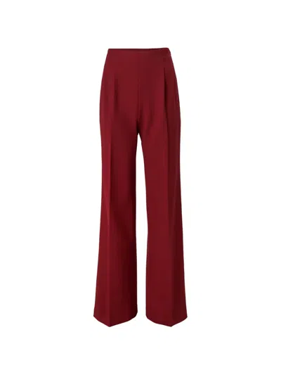Carolina Herrera Marisol Wide-leg Palazzo Pants In Burgundy