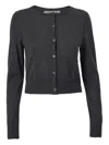 Carolina Herrera Mélange-effect Cardigan In Gray