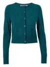 Carolina Herrera Mélange-effect Cardigan In Green