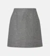 Carolina Herrera Virgin Wool Mini Skirt In Gray