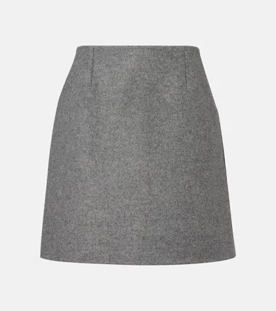 CAROLINA HERRERA MÉLANGE VIRGIN WOOL MINISKIRT