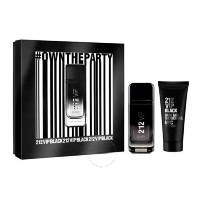 Carolina Herrera Men's 212 Vip Black Gift Set Fragrances 8411061045725 In Amber / Black