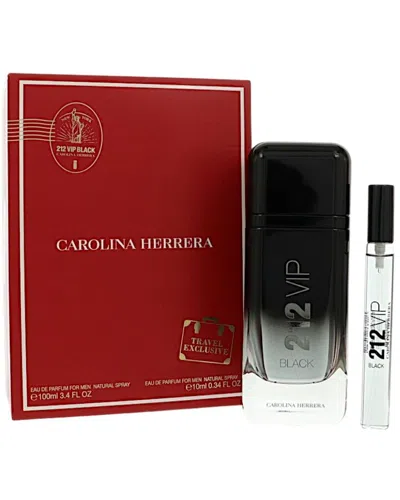 Carolina Herrera Men's 212 Vip Black Set In Transparent