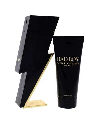 Carolina Herrera Men's 3.4oz Bad Boy 2pc Set In White