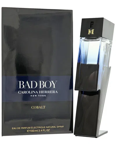 Carolina Herrera Men's 3.4oz Bad Boy Cobalt Eau De Parfum Electrique Spray In Transparent
