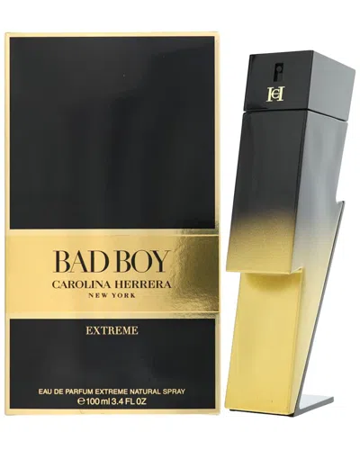 Carolina Herrera Men's 3.4oz Bad Boy Extreme Eau De Parfum Extreme Spray In Transparent