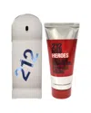Carolina Herrera Men's 3oz 212 Heroes 2pc Set