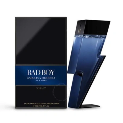 Carolina Herrera Men's Bad Boy Cobalt Edp Spray 1.7 oz Fragrances 8411061027813 In Cobalt / Pink