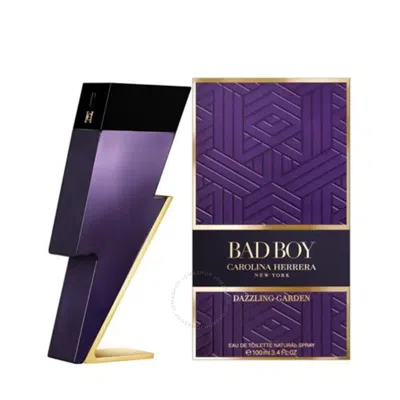 Carolina Herrera Men's Bad Boy Dazzling Garden Edt Spray 3.38 oz (tester) Fragrances 8411061056714 In Purple