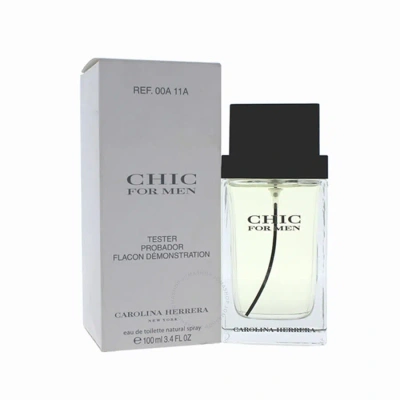 Carolina Herrera Men's Chic Edt Spray 3.4 oz (tester) Fragrances 815305021229 In Black