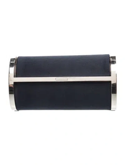 Pre-owned Carolina Herrera Metal Clutch In Blue