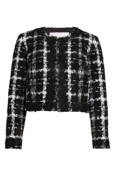 CAROLINA HERRERA CAROLINA HERRERA METALLIC TWEED CROP JACKET