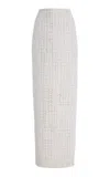 Carolina Herrera Mid-rise Tweed Maxi Skirt In Ivory