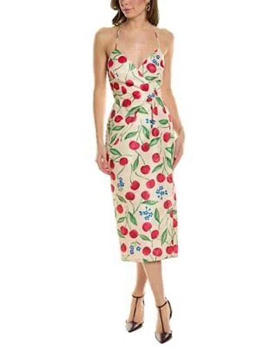 Pre-owned Carolina Herrera Midi Dress Women's In White