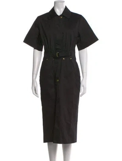 Pre-owned Carolina Herrera Midi Length Dress In Black