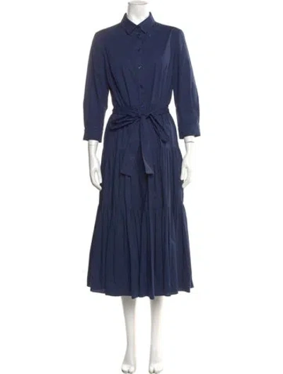 Pre-owned Carolina Herrera Midi Length Dress In Blue