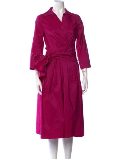 Pre-owned Carolina Herrera Midi Length Dress In Purple