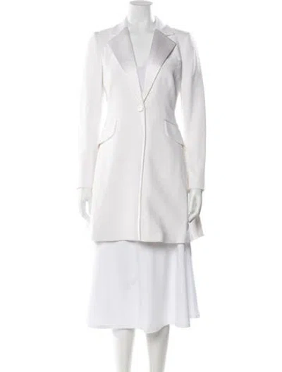 Pre-owned Carolina Herrera Midi Length Dress In White