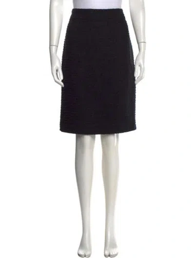 Pre-owned Carolina Herrera Midi Length Skirt In Black