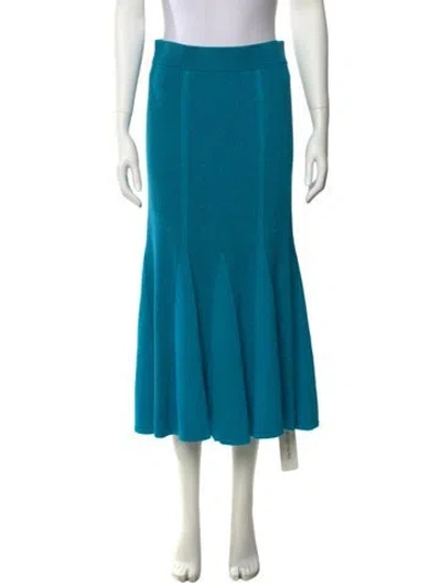 Pre-owned Carolina Herrera Midi Length Skirt In Blue