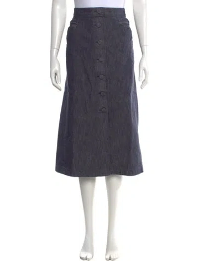 Pre-owned Carolina Herrera Midi Length Skirt In Blue